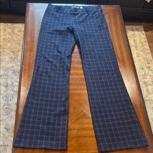 Betabrand Navy Checkered Trousers